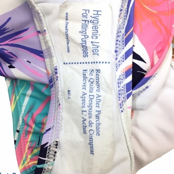 HOBIE Bikini Bottom Swim Swimsuit Floral Tropical Surf Adjustable Size XL NWT - Picture 8 of 9